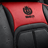 Kit Completo de Capas para Banco de Carro Velox em Couro Legítimo Universal 5 Lugares Com Airbag + Tapetes e Capa de Volante
