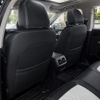 Kit Completo de Capas para Banco de Carro Domani em Couro Legítimo Universal 5 Lugares Com Airbag + Tapetes e Capa de Volante
