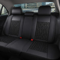 Kit Completo de Capas para Banco de Carro Nureon em Couro Legítimo Universal 5 Lugares Com Airbag + Tapetes e Capa de Volante