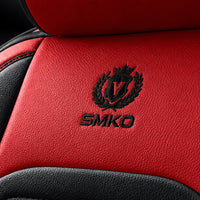 Kit Completo de Capas para Banco de Carro Velox em Couro Legítimo Universal 5 Lugares Com Airbag + Tapetes e Capa de Volante