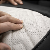 Kit Completo de Capas para Banco de Carro Domani em Couro Legítimo Universal 5 Lugares Com Airbag + Tapetes e Capa de Volante