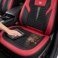 Kit Completo de Capas para Banco de Carro Cobrix em Couro Legítimo Universal 5 Lugares Com Airbag + Tapetes e Capa de Volante