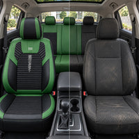 Kit Completo de Capas para Banco de Carro Cobrix em Couro Legítimo Universal 5 Lugares Com Airbag + Tapetes e Capa de Volante